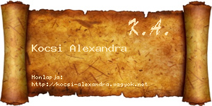 Kocsi Alexandra névjegykártya