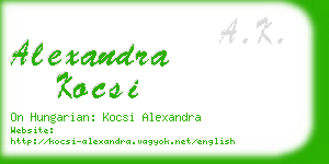 alexandra kocsi business card